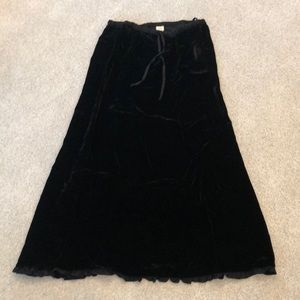J. Jill Crushed Velvet Maxi Skirt w/Ruffle (M)